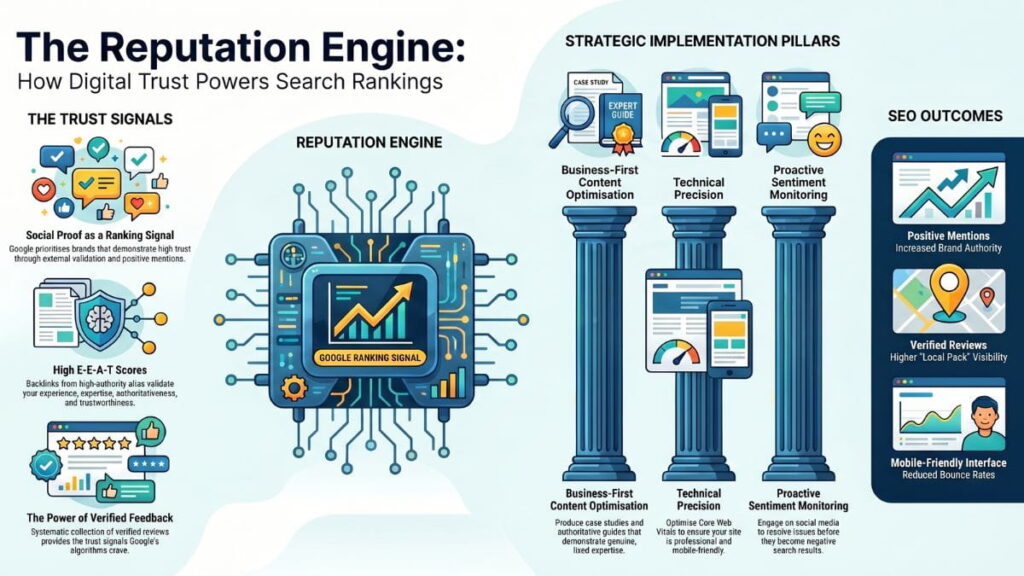 The Reputation Engine: How Digital Trust Powers Your Google Search Rankings
