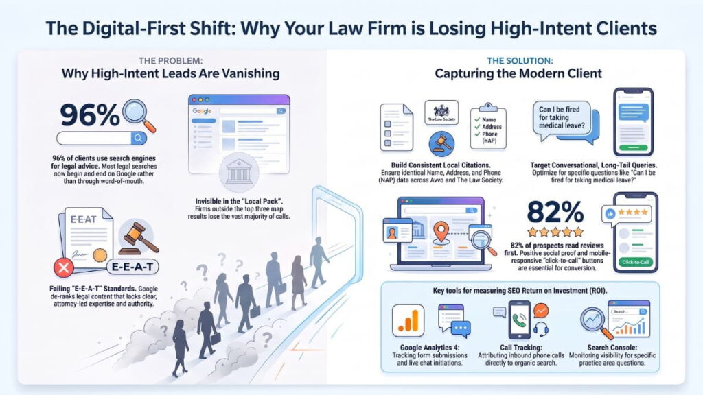 Clients Don’t Ask Around Anymore, They Search: Why Law Firms Are Losing High-Intent Leads